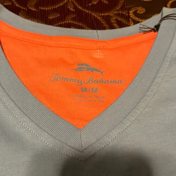 Tommy Bahama Classic V Neck Luxe Cotton Tee - Picture 3 of 4